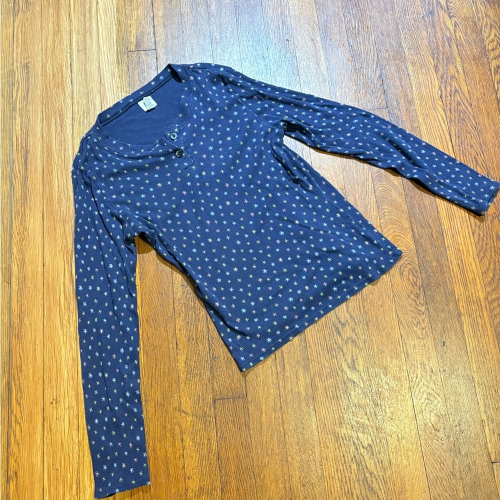 Gap Women's Long Sleeve Henley Shirt – 100% Cotton Size M
